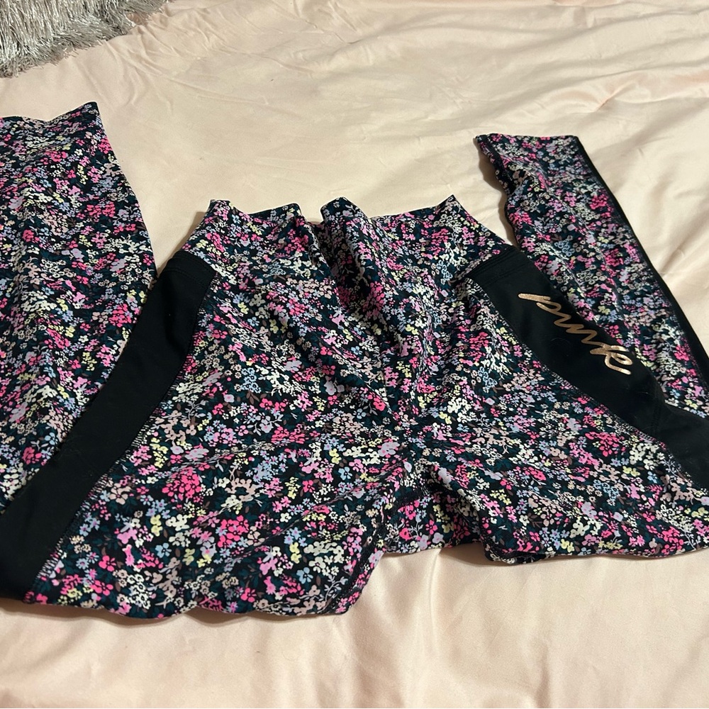 Pink Floral Leggings